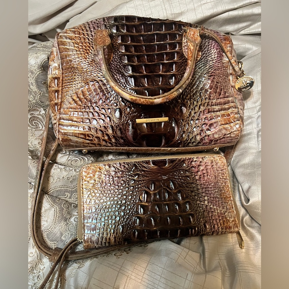 Beautiful Brahmin crossbody WITH LARGE MATCHING CLUTCH